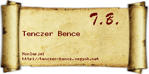 Tenczer Bence névjegykártya
